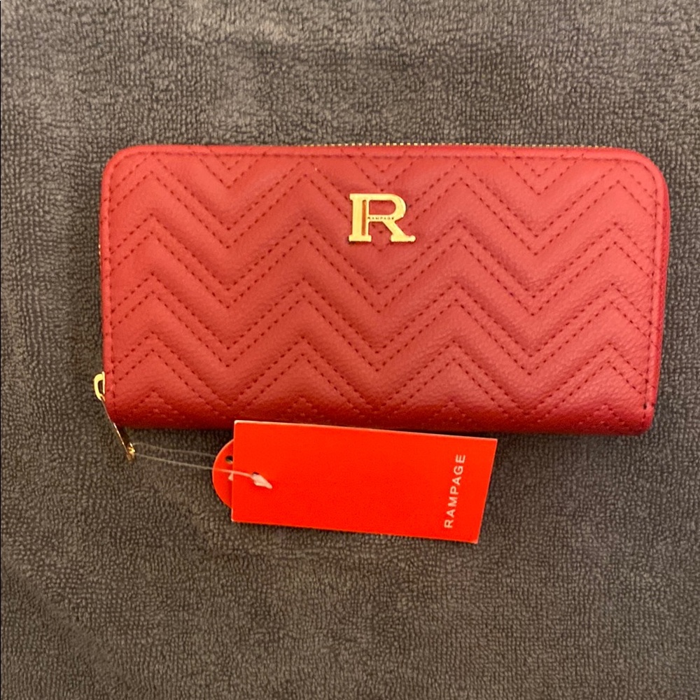 Rampage Red Chevron Quilted Wallet